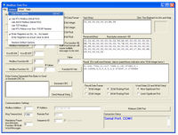 Testing MODBUS Communications:

"Com port options" menu is used to set the serial port speed and other settings.