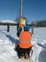 Setting up the Wind Data Logger.
