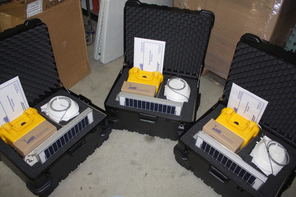 Three Solar Self-Contained systems in ATA Cases.