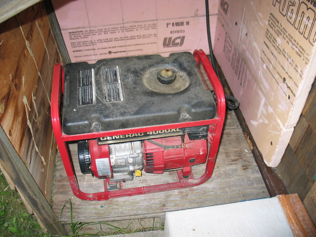 Backup 4kW gasoline generator.
