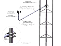 Rigid Boom on Guyed Lattice Tower with text