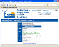 Sample Screen Shot of PS2Tap live internet data