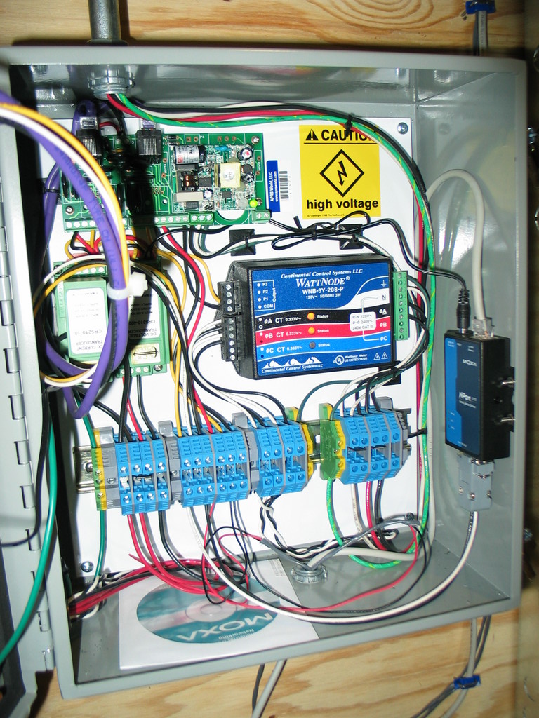 Box on the far right is an Internet gateway module. Live data is sent to the web.