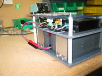 Detail of the pallet that goes into the weatherproof enclosure.