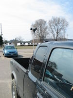 James Jarvis, KB0THN's, truck. NRG hall effect anemometer is being used for Skywarn severe weather spotting. The anemometer is attached to a Wind Data Logger. Overkill? Yes. But when you are the manufacturer of this stuff you end getting a few returned units, scraps, and bits and pieces for free.