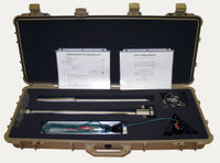 The pivoting mount in a Pelican case  with instructions.