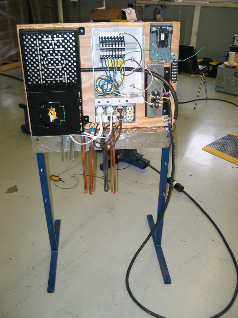 Hand controlled load board. As pictured, it uses the hot water heating elements.