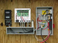 Power components begin to get wired.