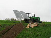 Solar array bolted together. Assembly took about 2 hours with three people.