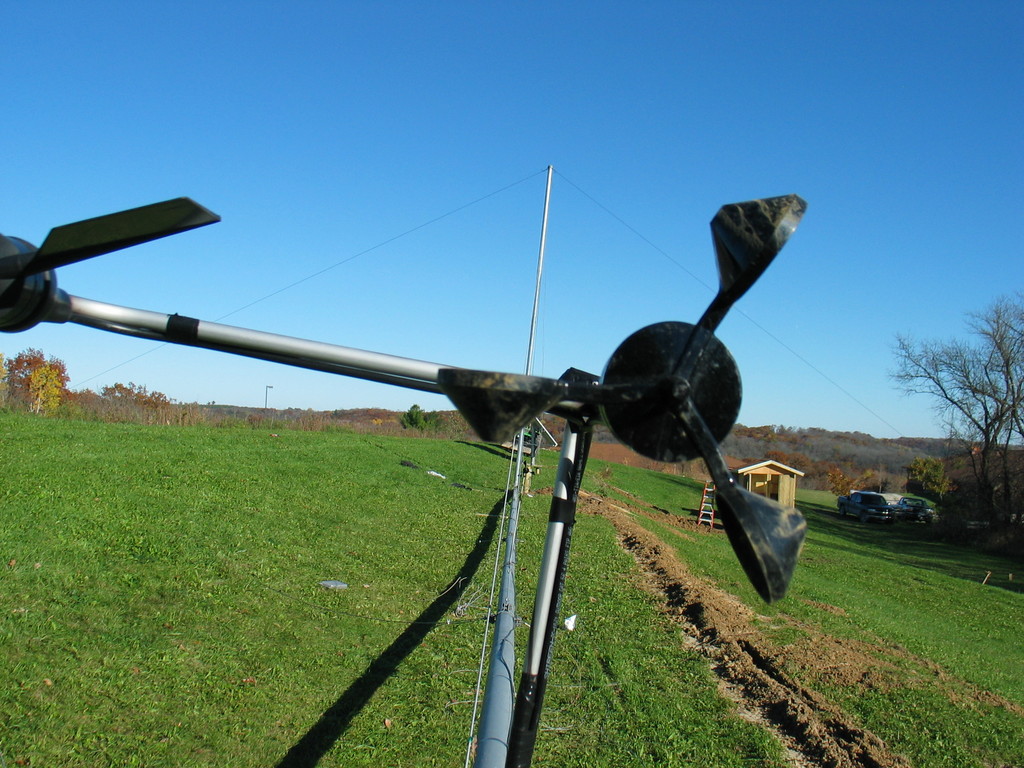 Anemometer and wind vane.