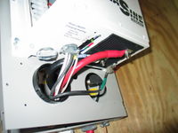 Wires from the bottom of the inverter.