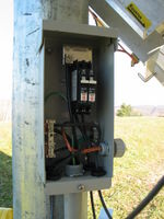 Inside of Mitnite Solar array combiner.