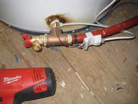 Bottom of the tank temperature sensor and wiring for outside temperature sensors.