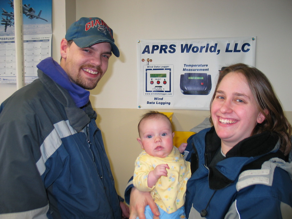 Tracie, Mark, and Halie Peterson stop by for a visit.