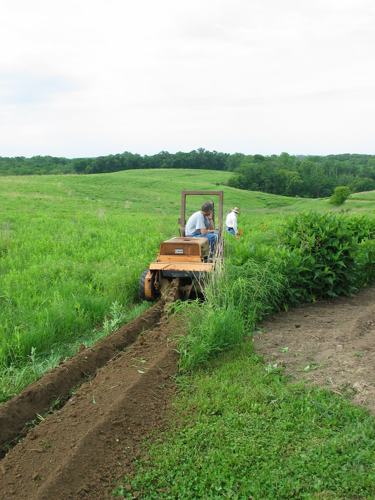 Trenching for the 60 amp 240 volt service.