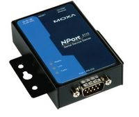 Moxa NPort 5100 serial to ethernet server for Internet enabling the Production Data Logger.