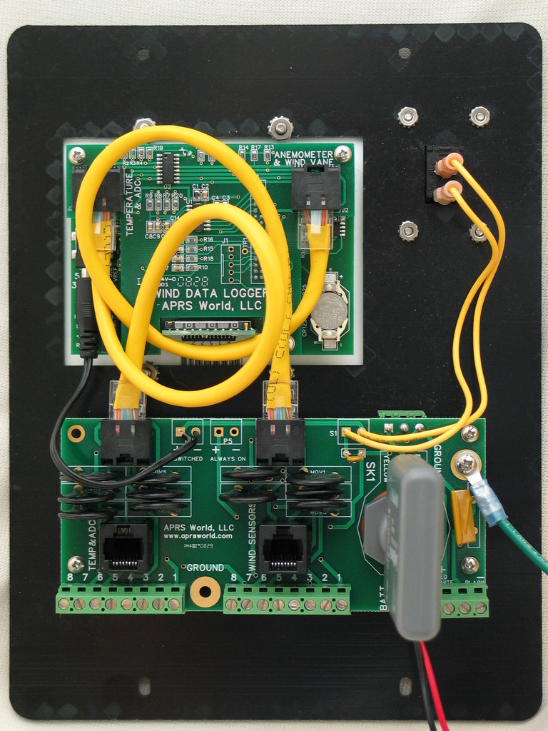 The new configuration of the circuit board for the outdoor logger