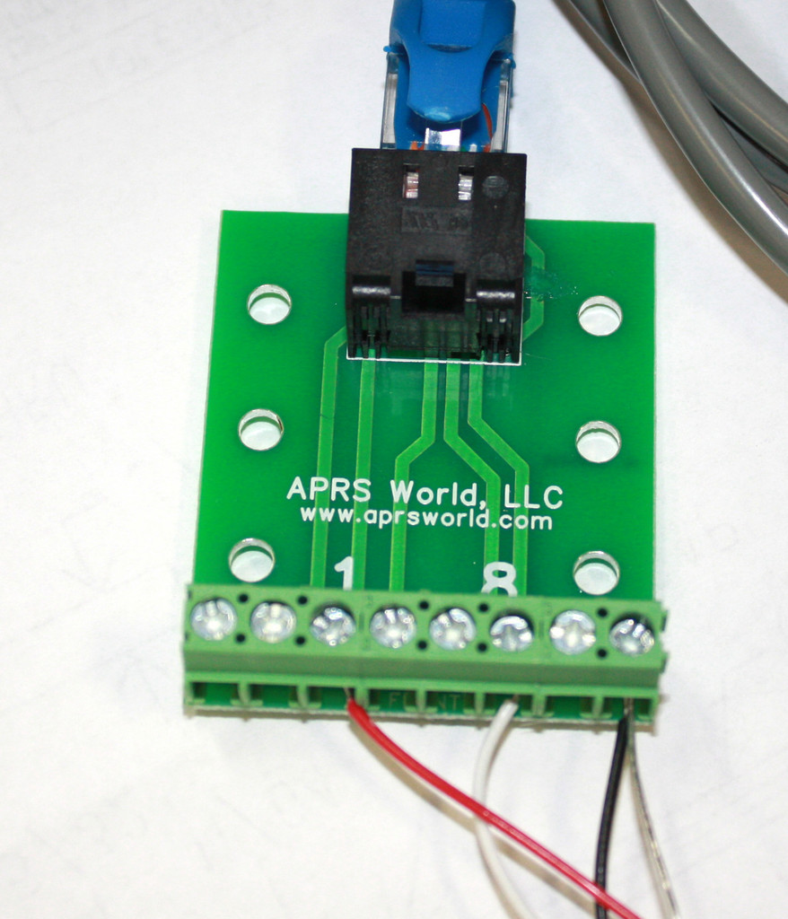 Connecting insolation sensor to RJ-45 breakout board and wind data logger.