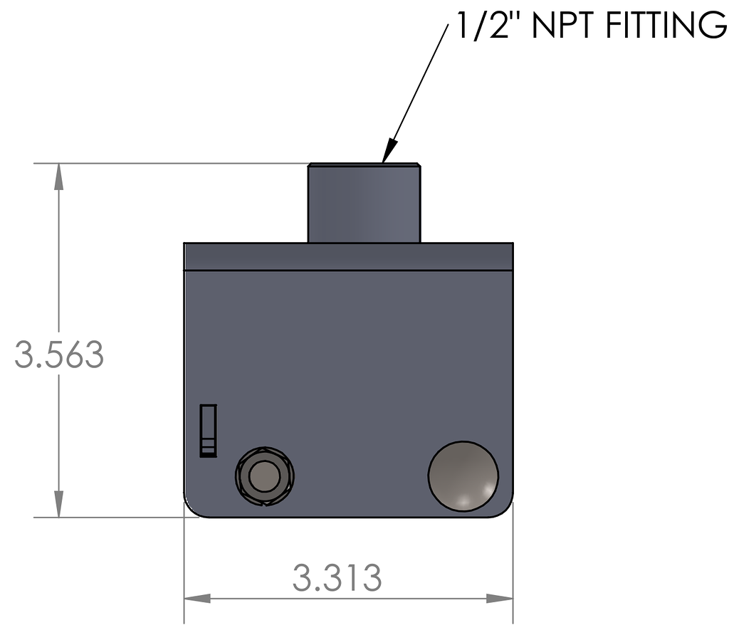 APRS6641: 2" boom saddle to 1/2" female pipe thread