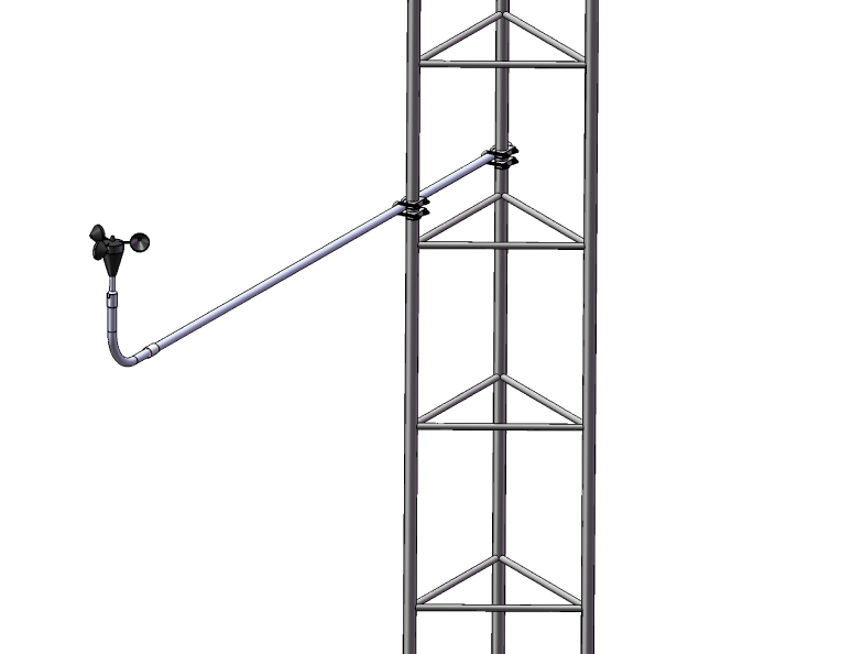 Rigid Boom on Guyed Lattice Tower