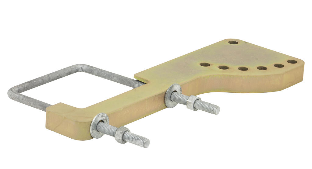 APRS6660: Solar 4" Container Rail Mount Bracket, 15 to 90, 3/4" Steel