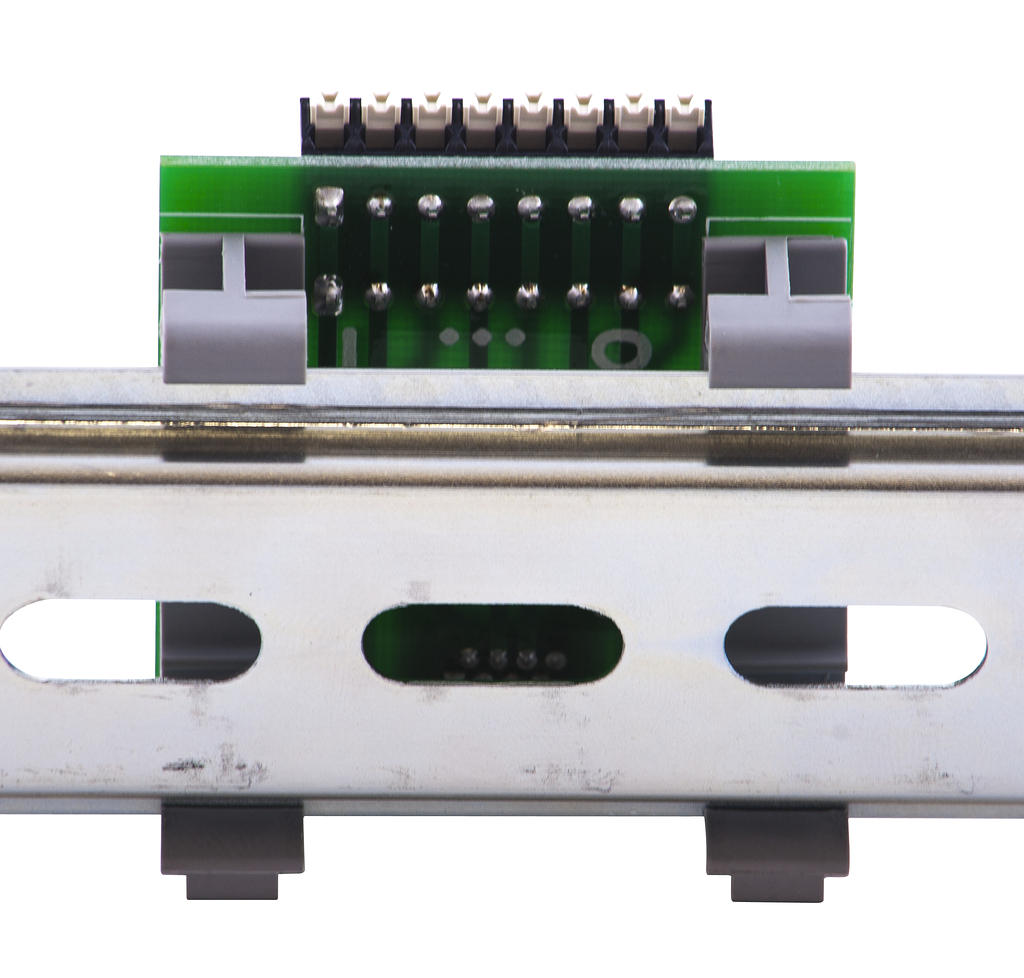 APRS6589: RJ-45 / 8P8C to Screwless Terminal Breakout Board with DIN Rail Clips