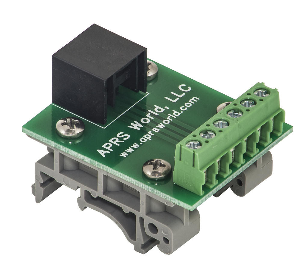 APRS6595: RJ-25 (6P6C) to Screw Terminals, DIN Rail Mountable