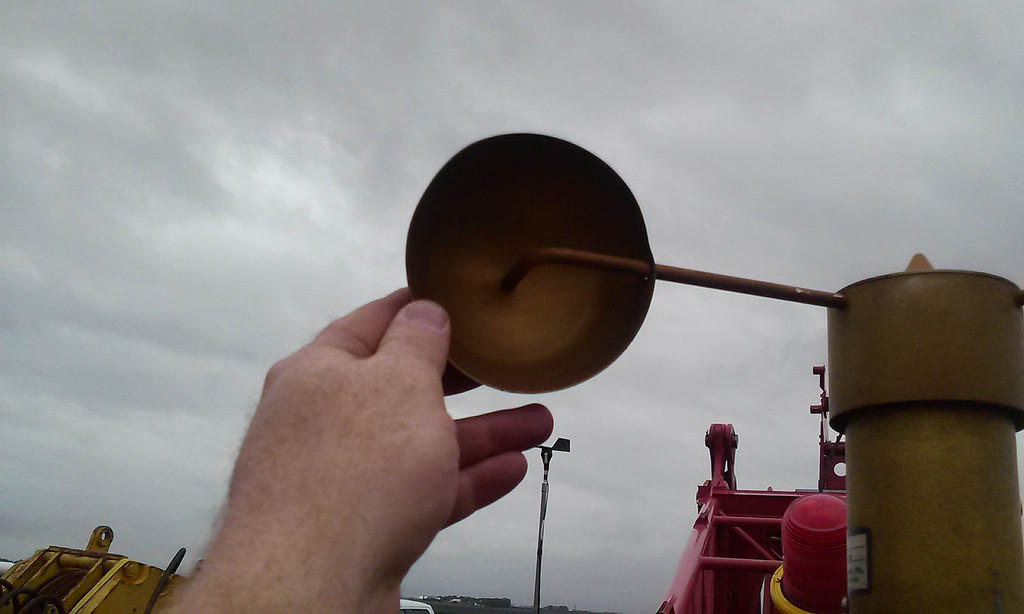 Example of typical factory supplied anemometer - they are unreliable, often damaged and worn out