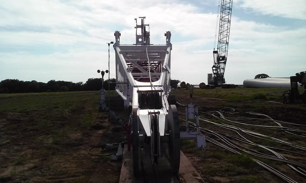 APRS World's pivoting wind vane and #40HC anemometer on left vs. factory supplied anemometer on right