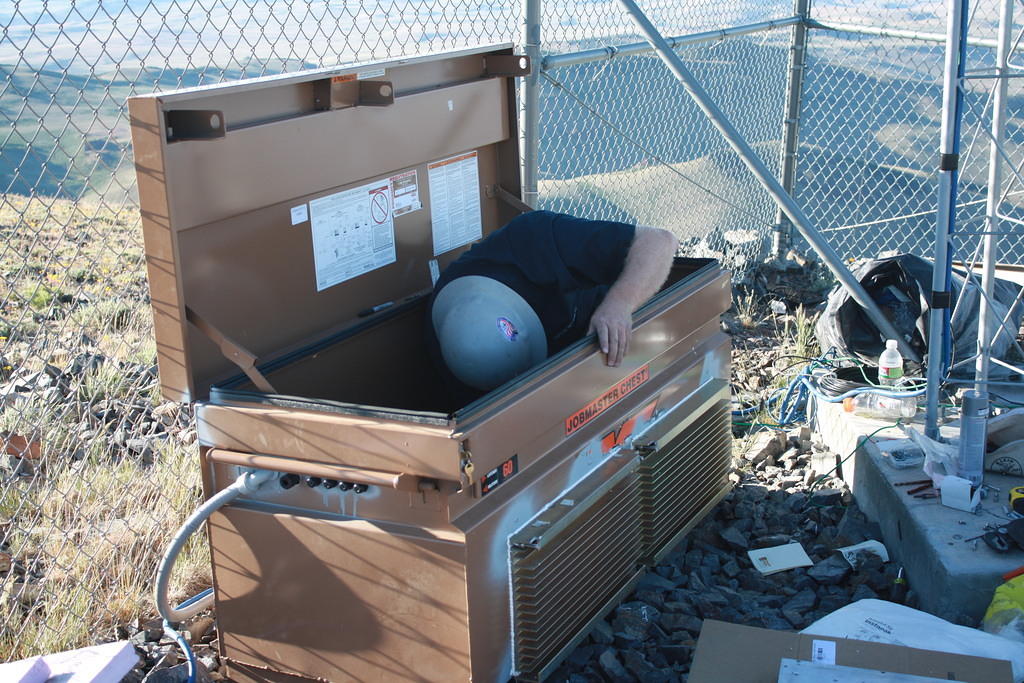 We ran out of time to finish the mechanical work on the enclosure before it had to ship...
