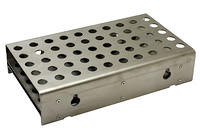APRS9203: Reduced Shank Drill Bit Stand, Silver Deming, Heavy Duty for 50 Drill Bits, Stainless Steel
