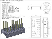 APRS9204: Tap and Drill Stand, Course Thread Pitch, Inch, Metric, Pipe, #4 Brushed Stainless Steel Datasheet