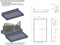 APRS9205: Add-On Tray for Cutting Tool Stand, #4 Brushed Stainless Steel