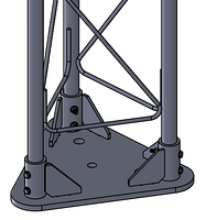 APRS8006: APRS World's tower base plate for standard Rohn 25G section.