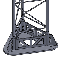 APRS8010: Tower Base Plate for Standard Rohn 45G Tower Section