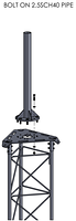 APRS8013: Tower Top Plate for Rohn 45G Tower Section to Bolted Flange
