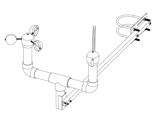 Mechanical diagram for mounting arm