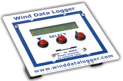Front view of data logger